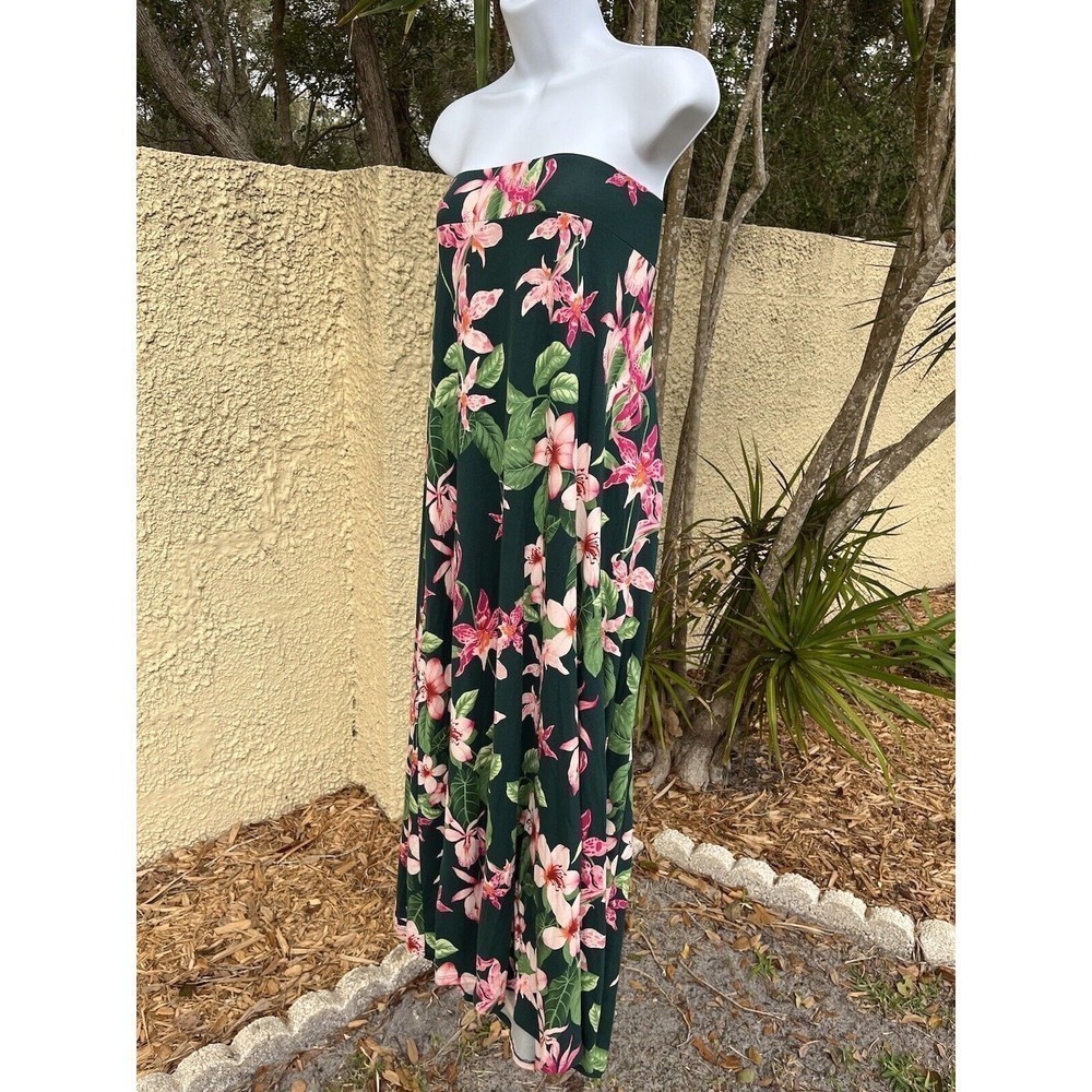 Tommy Bahama Skirt size Medium Hawaiian Tropical Floral Print Stretch Maxi LONG! - Picture 9 of 12